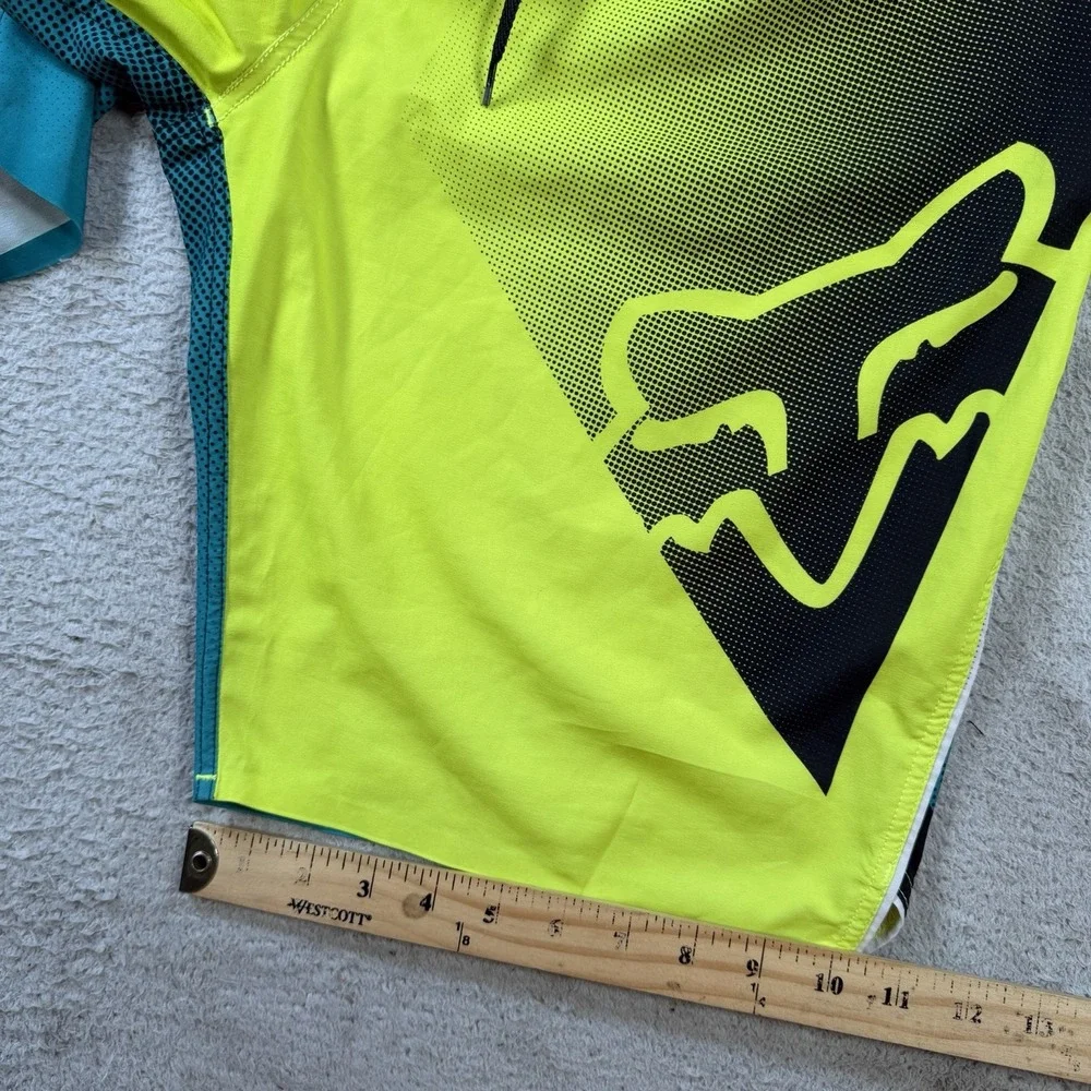 Fox Racing Board Shorts Men 36 Yellow Performance Stretch Drawstring Hybrid Swim